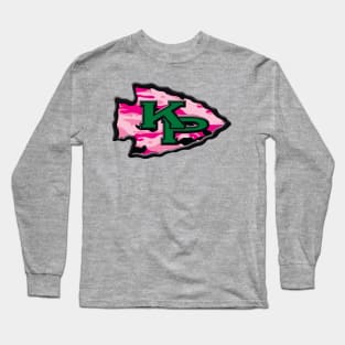 KP Chiefs pink camouflage logo Long Sleeve T-Shirt